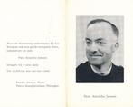 Janssen Arnoldus 1914 Venlo 1970 Nijmegen  priester, Verzamelen, Bidprentjes en Rouwkaarten, Ophalen of Verzenden, Bidprentje