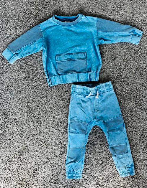 Geweldig stoer setje MINIKID maat 86 92 trui broek jeans, Kinderen en Baby's, Babykleding | Maat 86, Zo goed als nieuw, Jongetje