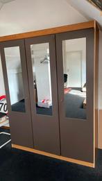 Kledingkast donkerbruin met hout, Huis en Inrichting, Ophalen, Gebruikt, Overige materialen, 200 cm of meer