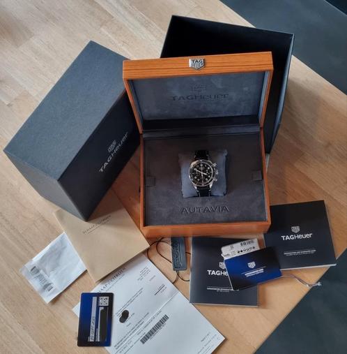 Tag Heuer Autavia Flyback, Sieraden, Tassen en Uiterlijk, Horloges | Heren, Zo goed als nieuw, Polshorloge, TAG Heuer, Staal, Leer