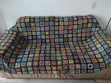  Vintage Granny Square Sprei / Deken – 220 x 140 beschikbaar voor biedingen
