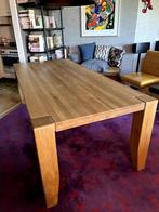 220 x 100 cm eiken tafel / eetkamertafel zwaar & degelijk, Ophalen, Gebruikt, 100 tot 150 cm, Eikenhout