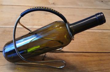 Unieke vintage messing wijnfleshouder, jaren 50  beschikbaar voor biedingen