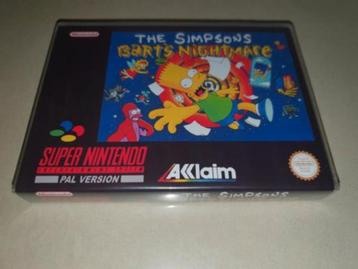 The Simpsons Bart's Nightmare SNES Game Case beschikbaar voor biedingen