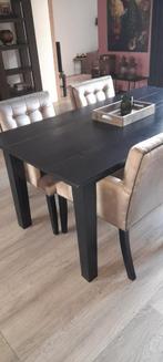 Tafel met 4 stoelen, Huis en Inrichting, Ophalen, Gebruikt, 4 tot 6 stoelen