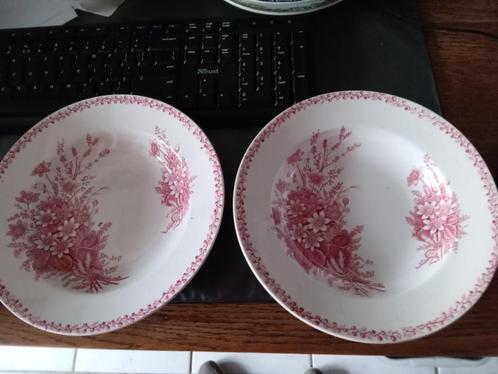2 diepe gave borden BOUQUETS van BFK BELGIE, Antiek en Kunst, Antiek | Servies los, Ophalen of Verzenden