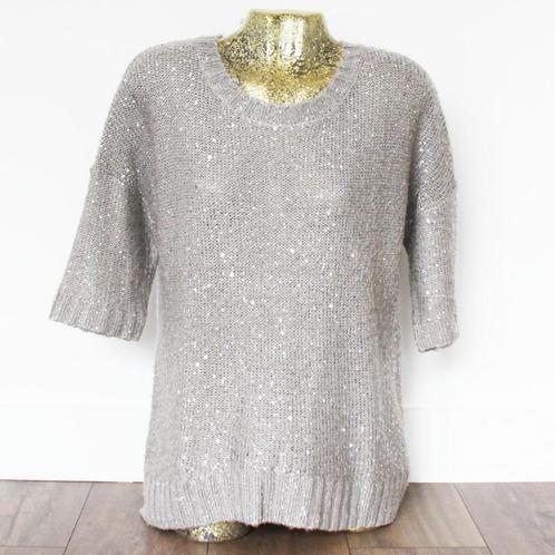 Prachtige Mooia Glitter Trui - 101 (M) € 30,-, Kleding | Dames, Truien en Vesten, Zo goed als nieuw, Maat 38/40 (M), Grijs, Ophalen of Verzenden