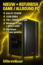 Krachtige Game Pc + i5 12e Gen.+32 Gb+RTX 3060 Ti + Garantie, Computers en Software, Desktop Pc's, 32 GB, Ophalen of Verzenden