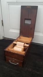 Vintage houten kassa met belletje, Antiek en Kunst, Antiek | Kantoor en Zakelijk, Ophalen of Verzenden