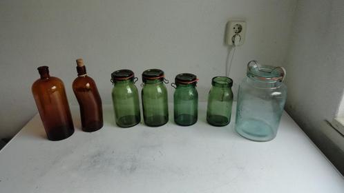 Weckflessen en apothekerspotten en haringweckfles antiek, Antiek en Kunst, Curiosa en Brocante, Ophalen of Verzenden