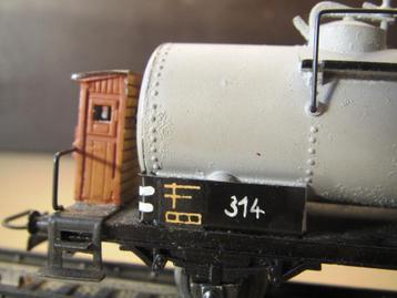 MäRKLIN H0 314.1 Ketelwagen GRIJS 1947 nr handgeschilderd beschikbaar voor biedingen