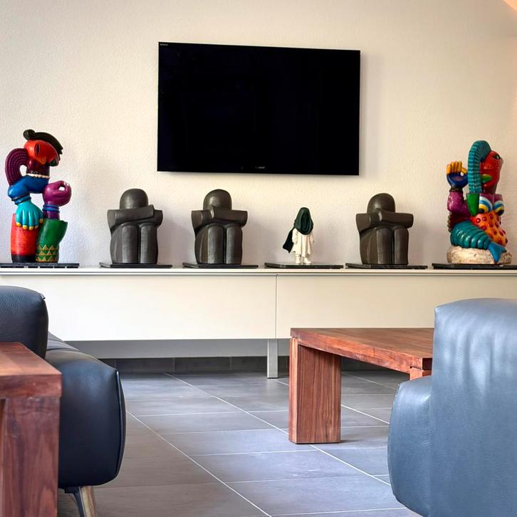 Driemaal de keramische XXL “Denker” van Giuseppe Lamers., Antiek en Kunst, Kunst | Beelden en Houtsnijwerken, Ophalen