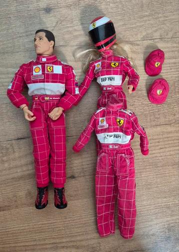 Complete set Ferrari poppen Barbie en Michael Schumacher  beschikbaar voor biedingen