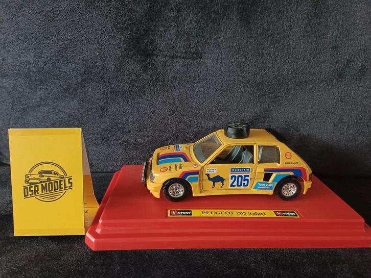 1:24 Peugeot 205 Safari, Hobby en Vrije tijd, Modelauto's | 1:24, Zo goed als nieuw, Auto, Bburago, Ophalen of Verzenden