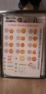 Cookie press & icing set koekjes set vormpjes, Huis en Inrichting, Ophalen of Verzenden, Zo goed als nieuw