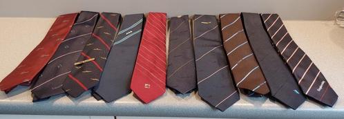 Tien stropdassen diverse luchtvaartmaatschappijen, Kleding | Heren, Stropdassen, Zo goed als nieuw, Overige kleuren, Verzenden