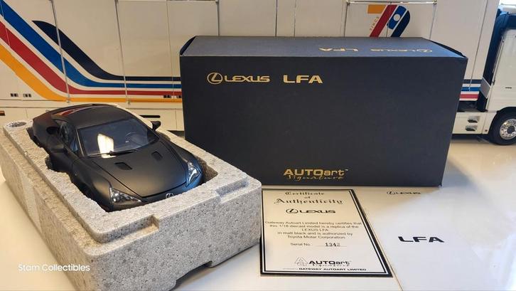 AUTOart Signature Lexus LFA Matt Black, Hobby en Vrije tijd, Modelauto's | 1:18, Zo goed als nieuw, Auto, Autoart, Ophalen of Verzenden