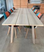 Eettafel van massief eikenhout voor 6 tot 8 personen, Huis en Inrichting, Tafels | Eettafels, Ophalen, 200 cm of meer, Zo goed als nieuw