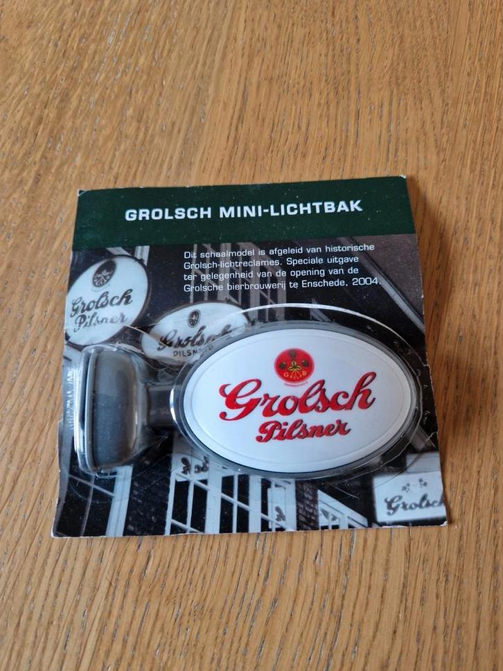 Grolsch mini lichtbak Nieuw, Verzamelen, Biermerken, Nieuw, Reclamebord, Plaat of Schild, Grolsch, Ophalen
