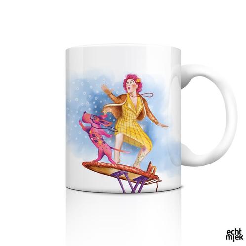 Teckel mok Surfen, Huis en Inrichting, Keuken | Servies, Nieuw, Kop(pen) en/of Schotel(s), Overige stijlen, Keramiek, Ophalen of Verzenden