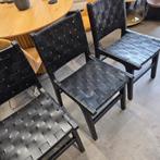 3 x Eetkamerstoel Calixta Hout en leder Zwart van Kave Home, Ophalen, ., Nieuw, Kave Home