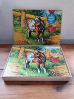 Vintage KING kinderlegpuzzel - geit - 20 stukjes, Ophalen of Verzenden, 10 tot 50 stukjes