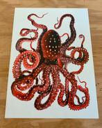 Riso print van een octopus, Ophalen of Verzenden