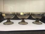 3 Vintage rookglazen bowl, champagne glazen Luminarc, Verzamelen, Glas en Borrelglaasjes, Ophalen of Verzenden, Zo goed als nieuw