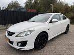 Mazda 6 2.5 S-VT GT-L Bose/Leer/Stoelverw/Clima/Cruise, Auto's, Gebruikt, Zwart, 4 cilinders, Wit