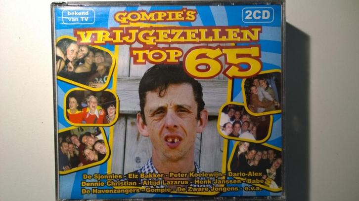 Gompie's Vrijgezellen Top 65, Cd's en Dvd's, Cd's | Verzamelalbums, Zo goed als nieuw, Nederlandstalig, Ophalen of Verzenden