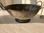 Grote zinken brocante vergiet, Antiek en Kunst, Ophalen of Verzenden