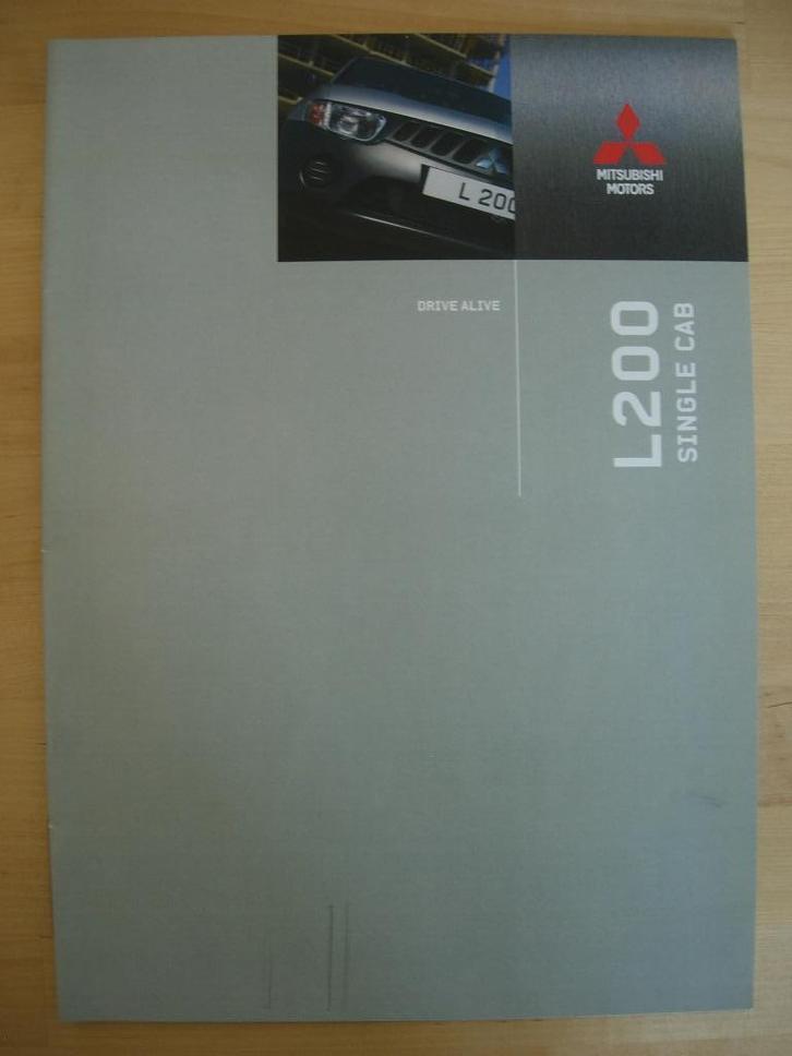 Mitsubishi L200 Pick-Up Brochure 2007 – Pickup L-200, Boeken, Auto's | Folders en Tijdschriften, Zo goed als nieuw, Mitsubishi