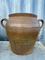 Aardewerk pot bloempot grespot creme, Antiek en Kunst, Ophalen