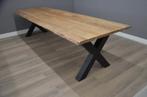 Industriële acacia eettafel 300 cm - Industriële acacia eett, Vijf personen of meer, Metaal, Rechthoekig, Nieuw