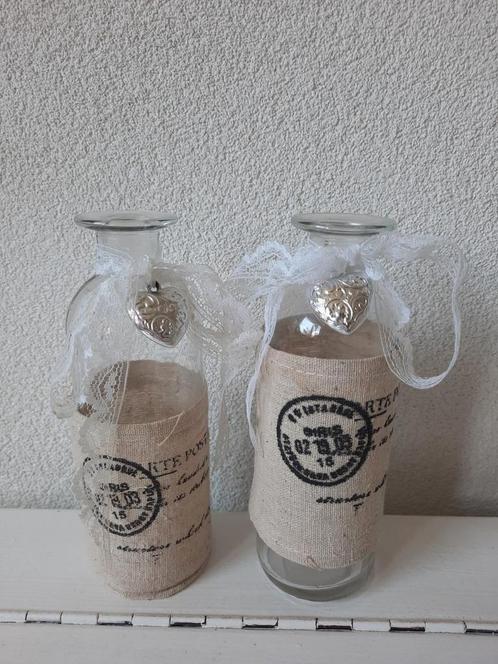Leuke kleine Decoratieve glazen Bloemen Vaasjes, Huis en Inrichting, Woonaccessoires | Vazen, Zo goed als nieuw, Minder dan 50 cm