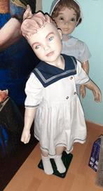 Antieke Oude Etalagepop Paspop etalage pop meisje, Verzamelen, Poppen, Ophalen of Verzenden, Gebruikt, Pop