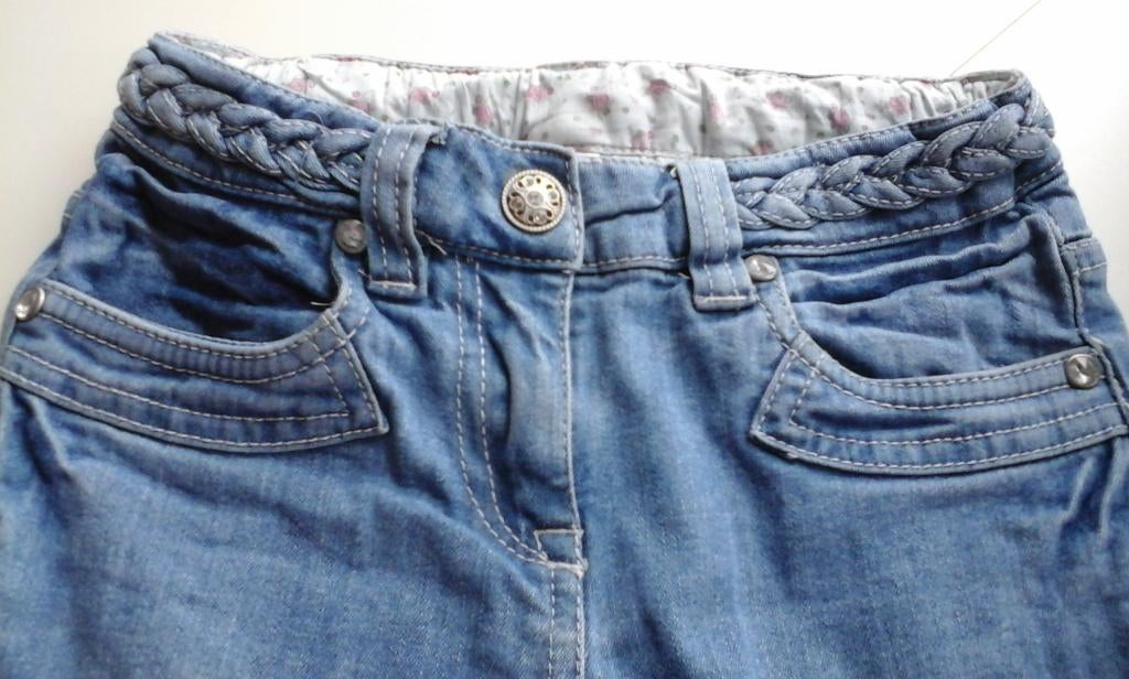 Spijkerbroek met vlecht rond de taille - maat 116 (6 jaar), Meisje, Palomino (C&A), Zo goed als nieuw, Ophalen