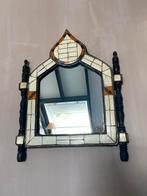Vintage spiegel ingelegd been bohemian antiek, Verzenden, Zo goed als nieuw, Rechthoekig, Minder dan 100 cm