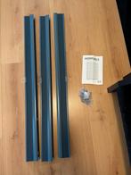 3 stuks ikea hoppvals plissegordijnen donkerblauw, Ophalen, Blauw, 50 tot 100 cm, Zo goed als nieuw