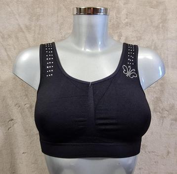 Naadloze BH versierd met strass One Size zwart en wit (147)  beschikbaar voor biedingen