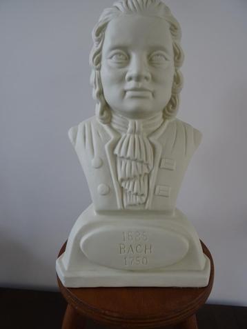 Bach buste biscuit porselein beeld componist Bach 1685-1750 beschikbaar voor biedingen
