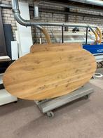 Eiken tafelblad ovaal 260 x 120, 100 tot 150 cm, 200 cm of meer, Ophalen of Verzenden, Zo goed als nieuw