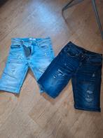 2 stoere korte broeken jeans maat XS, W32 (confectie 46) of kleiner, Blauw, Ophalen of Verzenden, Zo goed als nieuw