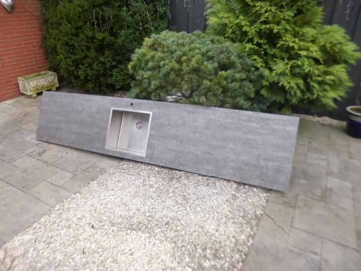 aanrechtblad met spoelbak (eerst goed lezen aub), Huis en Inrichting, Keuken | Keukenelementen, Nieuw, Minder dan 100 cm, 150 tot 200 cm