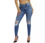 Blauwe Skinny Jeans met Gaten - Maat 36, Kleding | Dames, Ophalen of Verzenden, Gedragen, Blauw, Overige jeansmaten