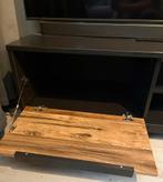 Tv meubel zwart met hout, Huis en Inrichting, Kasten | Televisiemeubels, Ophalen, 100 tot 150 cm, Zo goed als nieuw, Minder dan 100 cm