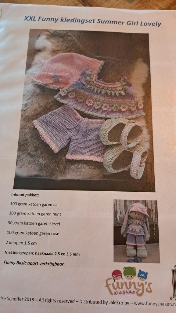 Kleertjes  voor konijn XXL PATROON, Ophalen of Verzenden, Haken, Patroon of Boek