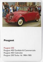 A8 autokaartje peugeot 202, Ophalen of Verzenden, Zo goed als nieuw, Auto's