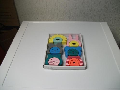 Houten puzzel dieren hoofdjes Hema, Kinderen en Baby's, Speelgoed | Houten speelgoed, Gebruikt, Overige typen, Ophalen of Verzenden