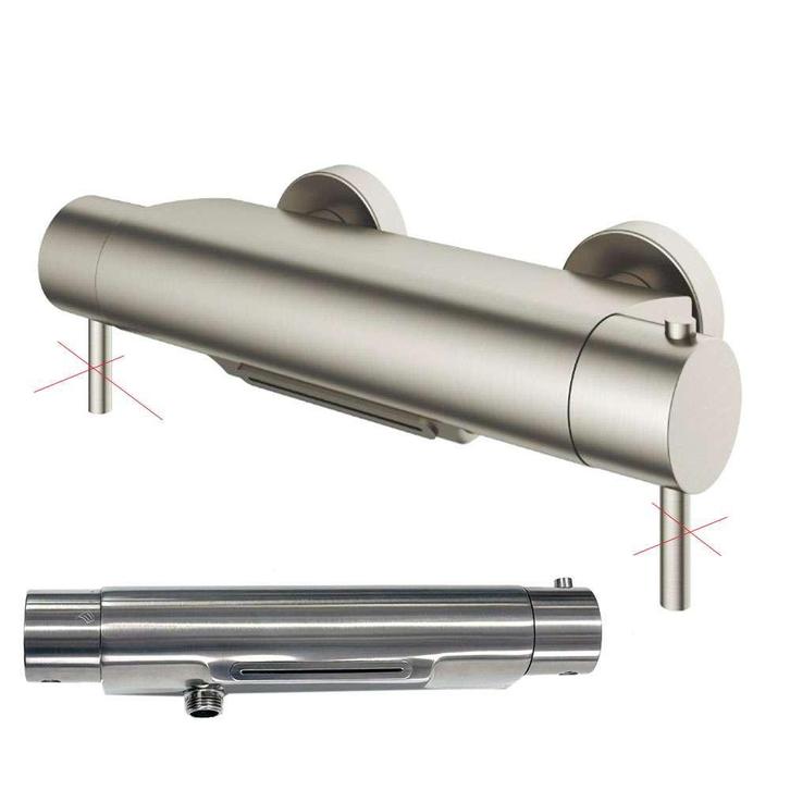 Hotbath Cobber badthermostaat met waterval geborsteld nikkel, Doe-het-zelf en Verbouw, Sanitair, Zo goed als nieuw, Kraan, Rvs
